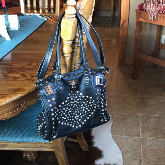 Classy Black Bling Handbag - Picture 2 of 7